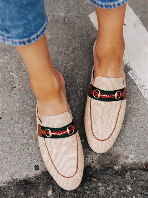 gucci canvas mules|princetown Gucci mules.